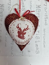 1 Herz, Stoff Herz, Anhänger