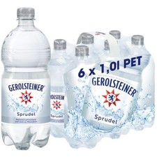 Gerolsteiner Sprudel Mineralwasser  6x1.00l Flasche  Einweg-Pfand
