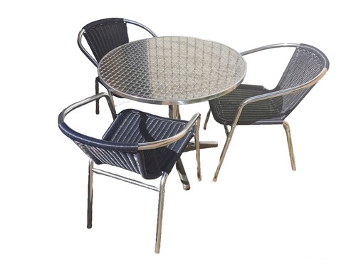 Bistro set stuhl alu - 3x, mit