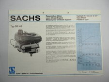 Sachs SB102 Rasenmähermotor Lawn Mower Engine Typenblatt Technische Daten 1977