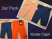 2-er Pack Mädchen Caprihose Leggings Leggins Baumwolle Baby Gr.74/80 oder 86/92