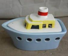 Windlicht Teelicht Schiff Dampfer Rauchverzehrer