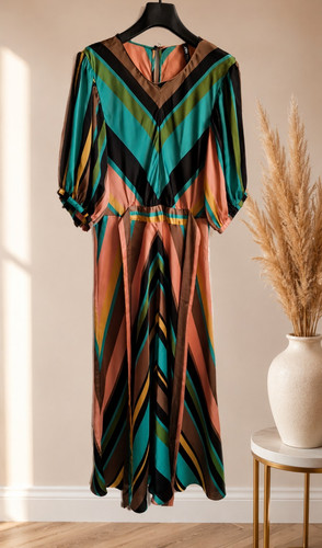 Zara maxikleid mit grafischem - maxikleid,
