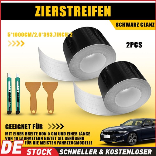 2stk 10m auto folie - folie, schwarz