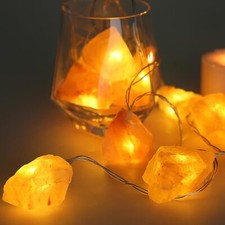 Salzkristalle Lichterkette