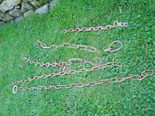 Alte XL Eisenkette 5-teilig = ca. 3,5m lang Gliederkette Stahlkette LARP  Kette