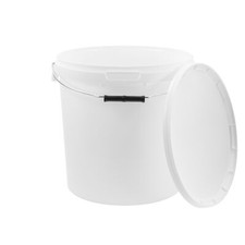 Eimer mit Deckel + Metall Bügel 20 Liter Lebensmittelecht Futterbehälter Gastro