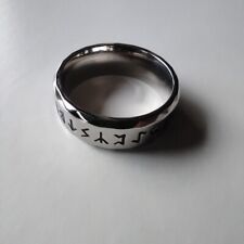 Schmuck Ring Edelstahl Stahl Gr. 10 Runen Wikinger