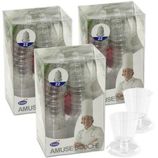 66 Stk Premium Amuse Fingerfood Schalen rund Becher Dessert Tapas Dipschale klar