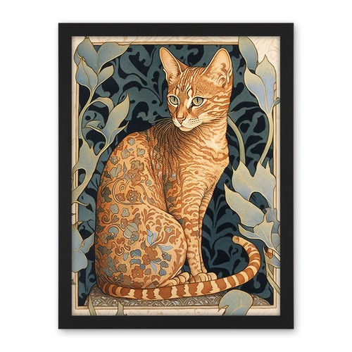 Ocicat with flower - with, pattern