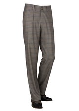 Karierte Retro Bundfaltenhose