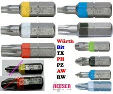 Würth Bit TX PZ, AW, PH, RW, beste PROFI Qualität Portofrei schnell  █▬█ █ ▀█▀