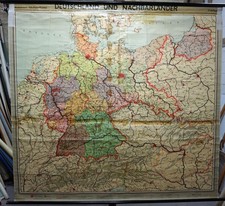 Vintage Karte von Deutschland und Nachbarländern Wandtafel Poster