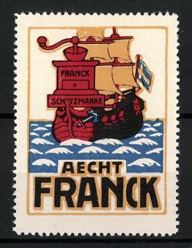 Reklamemarke aecht franck - reklamemarke,