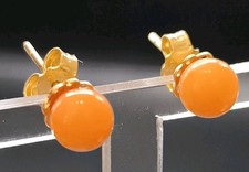 Gold 585 Koralle Ohrstecker