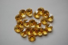 20 Oktagons 14mm schliff lt. topaz Koppen  für Kronleuchter, Lüster, Chandelier
