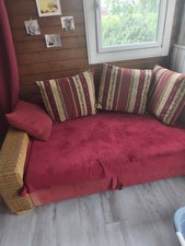 Couch 3 Sitze rot  home affairs  mit  Kissen 