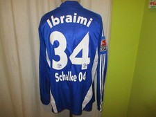 FC Schalke 04 Adidas Langarm Matchworn Trikot 2009/10 + Nr.34 Ibraimi Gr.L