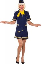 Flugbegleiterin Stewardess Pilotin Capitan Uniform Kostüm Kleid Herren Tasche