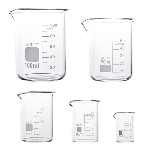 5stk becherglas 100ml - becherglas,