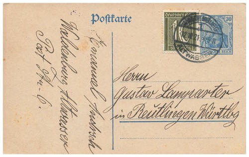 Ganzsache germania mit - ganzsache,