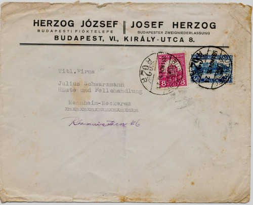 Ungarn 1931 mischfrankatur - ungarn,