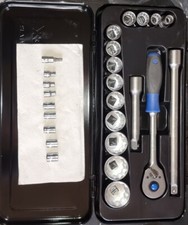 Steckschlüssels Nusskasten Holex 1/2" 16teilig  637717_12 u. 9 Nüsse 1/4" Budget