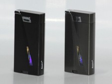 Gasfeuerzeug Eurojet, 2 Motive, Jet Flamme Gas Feuerzeug Metall Edel