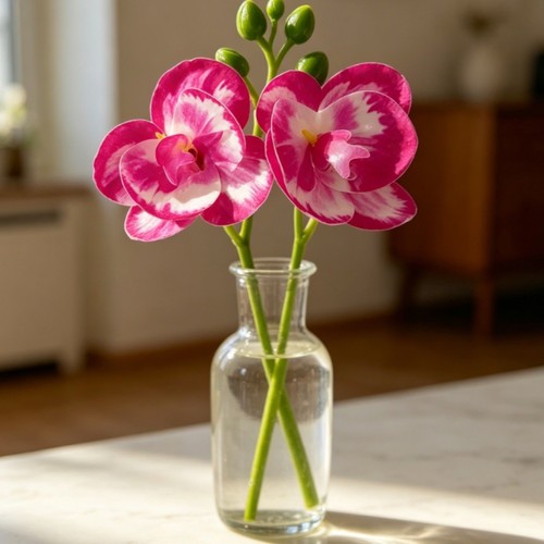 Kunststoff orchideenstrauß - kunststoff,