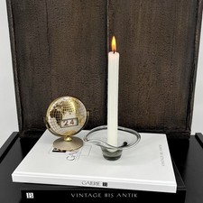 Vintage Vicke Lindstrand Kosta Design Glas Kerzenhalter Kerzenständer Signiert