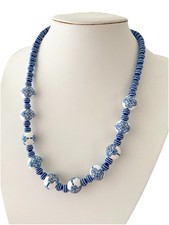 Damen Statement Kette Blau