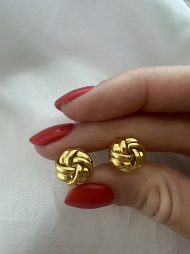 Vintage knoten ohrstecker - knoten,