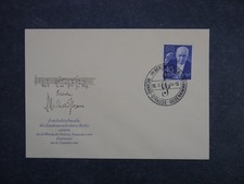 BERLIN - amtlicher Ersttagsbrief/FDC Mi-Nr. 124, 5. Todestag R. Strauss M€ 30,00