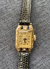 Leonidas Art-Déco Damenarmbanduhr – ca. 1930 – 14K Massivgold – Revision