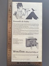 Wurlitzer Instrument Piano Hüllhorst Original Vintage 1965 Werbung Reklame Ad