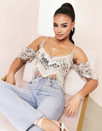 Asos luxe strass - luxe, top