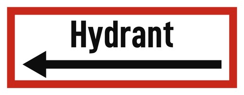Hydrant hinweisschild auf - hydrant,