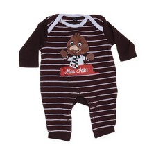 Eintracht Frankfurt, Strampler, Größe: 62, Braun/Weiß, Streifen -2ip