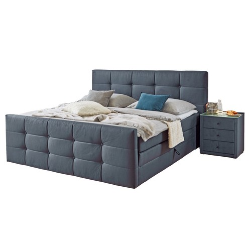 Boxspringbett denim mit - denim,