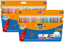 BIC Kids Filzstifte Kid Couleur - 24 auswaschbare Farben, 2 x 24er Pack