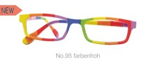 Lesebrille Bunt Regenbogen Farbe Flexbügel Damen Herren mit Etui in 1.00 - 3.50