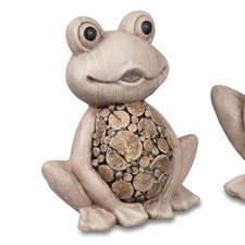 Dekofigur Frosch HOLZOPTIK H