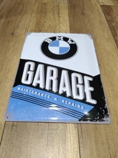 Blechschild gewölbt Retro Garage BMW Maintenance & Repair
