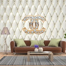 Vlies Fototapete Wandtapete Wandbilder 3D-Weiss und Goldene Luxus-Stil 11731