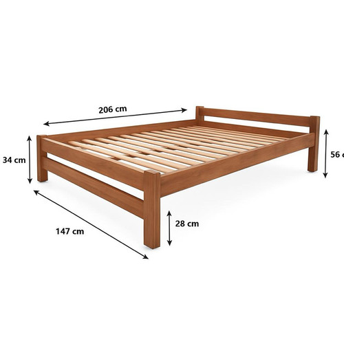 Holzbett aus kiefer - holzbett,