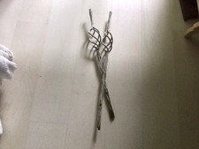 2 alte Geländerstäbe Eisen Shabby Chic Vintage Landhaus Garten Deko Brocante