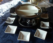 James Wood Fondue Set für 6 Personen , für 2 unterschiedliche Fondues