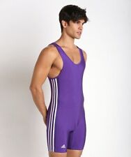 ADIDAS Herren AS102S 3-Streifen Wrestling Singlet - L - Lila - ohne Etiketten