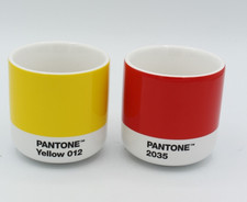 Pantone Espressotassen Gelb 012 Rot 2035 Becher Espresso Farbentasse Machioatto