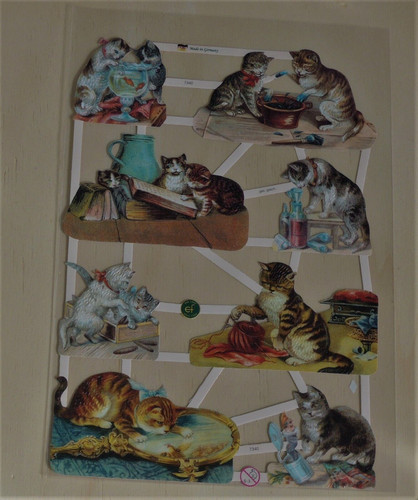 Poesiebilder oblaten katzen - 1x,